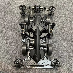 Tamiya 4WD Jedi 8G FMA Chassis Dual Shell Matte Metal Black Painted Car