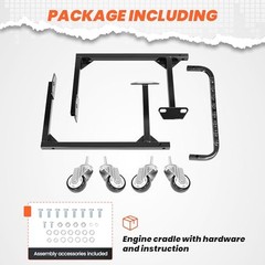 Engine Cradle Stand w/Wheels Compatible with Chevy Chevrolet Small Block &