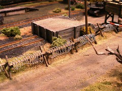 HO Roco Minitank Parts Set of TEN Barbed Wire Barricades Custom Detailed #DP45
