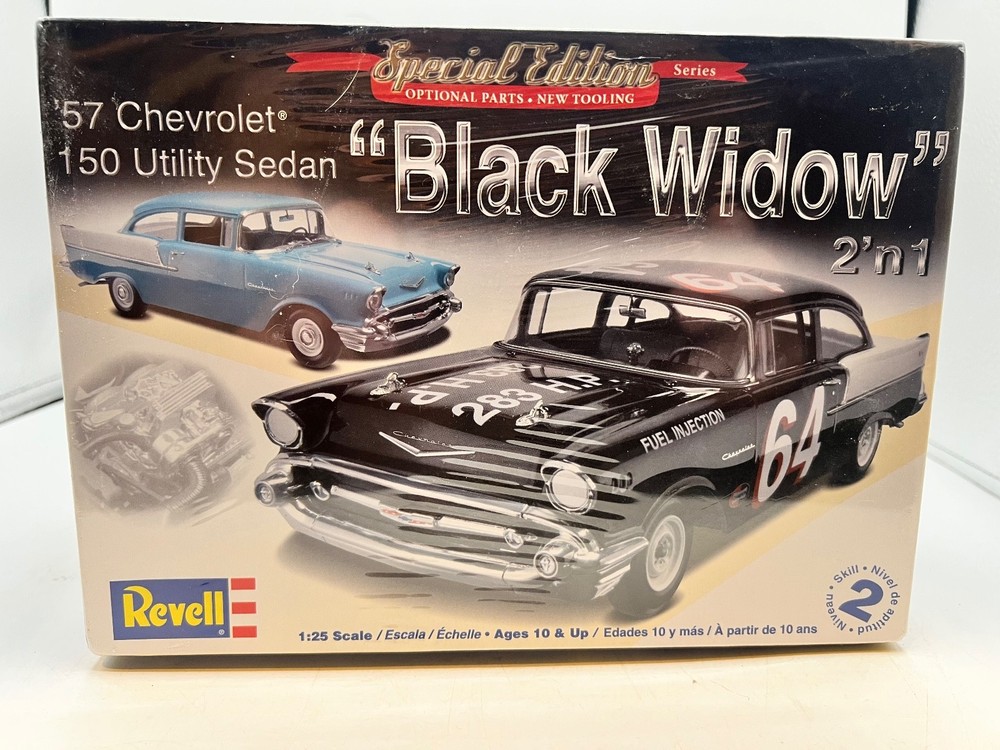 Revell 85-4240 1957 Chevy Sedan Black Widow 2n1 Model KIT 1/25 McM Niob