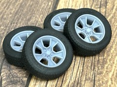 1/24 Scale: 17-inch “1980’s Camaro” model car wheels/tires. Resin; 3D Print