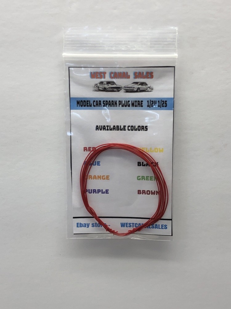 5 Feet Red Detail Wire For 1/24 1/25 Scale Model Car Ignition Spark Plug Wire