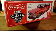 NOS. AMT 1963 Chevy II Nova Wagon COCACCOLA SERIES 1:25 Scale Model Kit