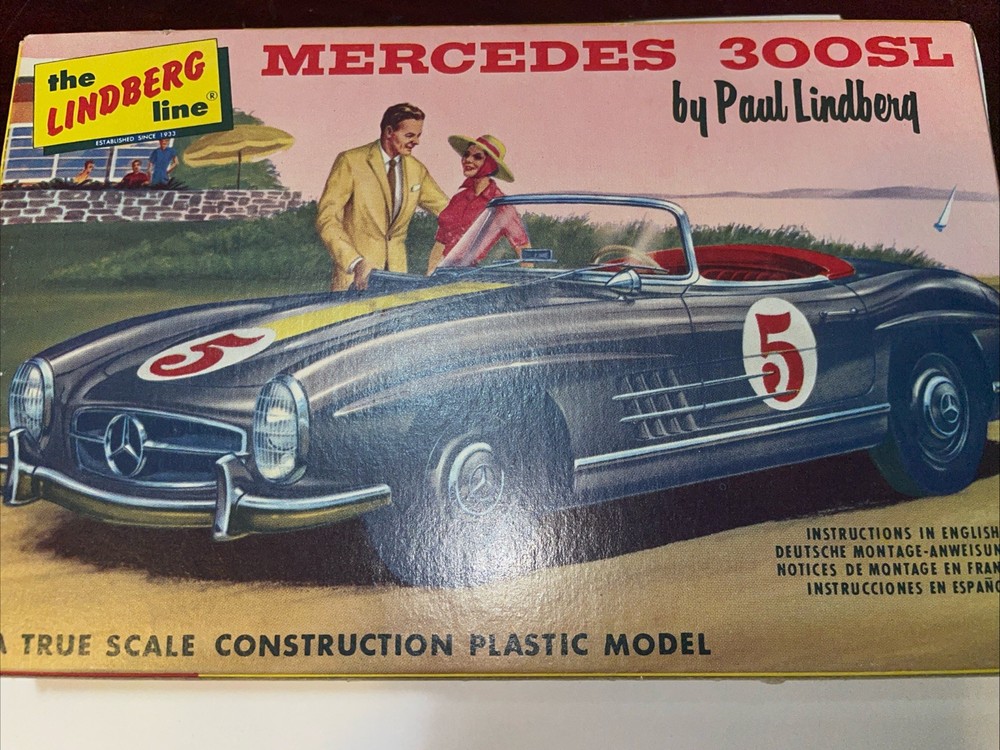 Rare Vintage New 🤠 Lindberg Mercedes Benz 300 SL Model Hobby Kit 610 39 USA