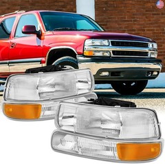 Headlights Assembly Compatible with 1999-2002 Chevy Silverado 1500 2500,