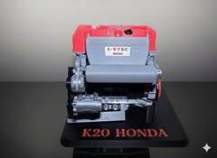 Honda K20 Stock Turbo Engine Model 3D Print Vroom Vroom