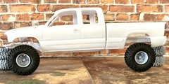 1/24 Scale: 15-Inch “KMC Summit” Wheels W/ Huge 35-inch Mud Tires. Resin