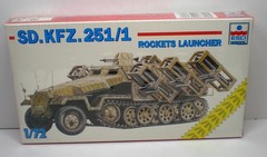 1/72 Scale WWII German, 251/1 Rocket Launcher Half-Track, ESCI