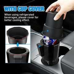 2 in 1 Auto Cooling and Heating Car Cup Holder with Insulation Lid for Car Coffe