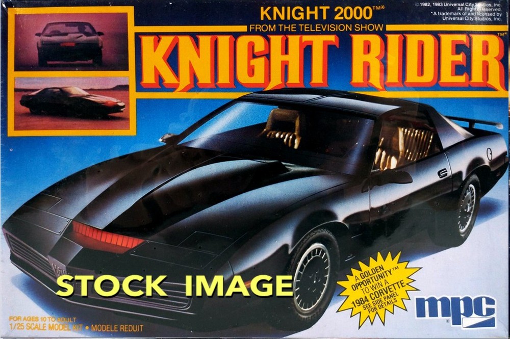 Vintage MPC KNIGHT RIDER TV SHOW KITT CAR MODEL (1983) Scale 1:25, Complete