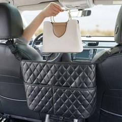 Between Car Seat Back Hanging Net Handbag Holder Organizer Storage Mesh Bag Dog.