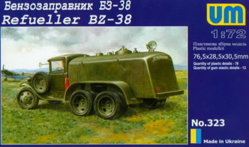 Unimodel 323 – 1/72 BZ-38 Soviet Refueller Gaz-AAA Truck WWII Plastic Kit UM 323