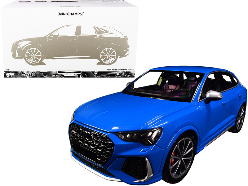 Minichamps 155018101 2019 Audi RS Q3 Sportback Blue 1/18 Diecast Model Car