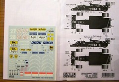 DECAL: 1/20 TABU20058 Ferrari F187 or Fujimi Ferrari F187 or F187/88C Full Sheet