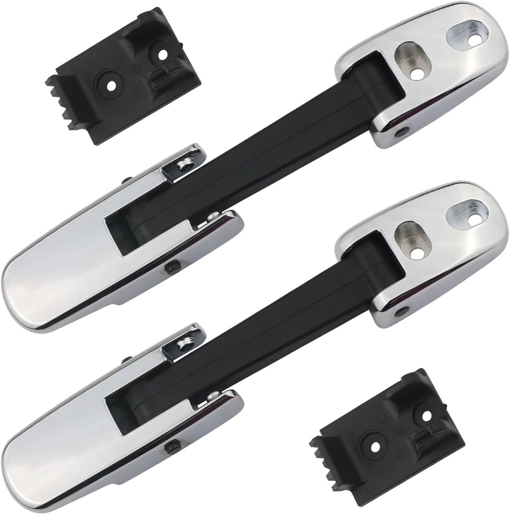 Hood Latch Strap W/Catch Bracket Chrome Compatible with Kenworth T660 T470 T370