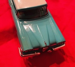 VTG 1958 FORD EDSEL DEALER FRICTION TOY PROMOTION CAR MODEL, TWO TONED METAL