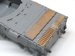 1:35 PE Detail Set Fender Shelves for scale model T 62 Zvezda