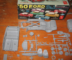 AMT 1950 Ford Convertible Kit # T-150 Unbuilt in Box Styline Grey 60s Issue 50