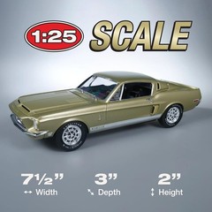 1968 Shelby GT 500 1:25 Scale Model Kit with Instruction Guide for Adults