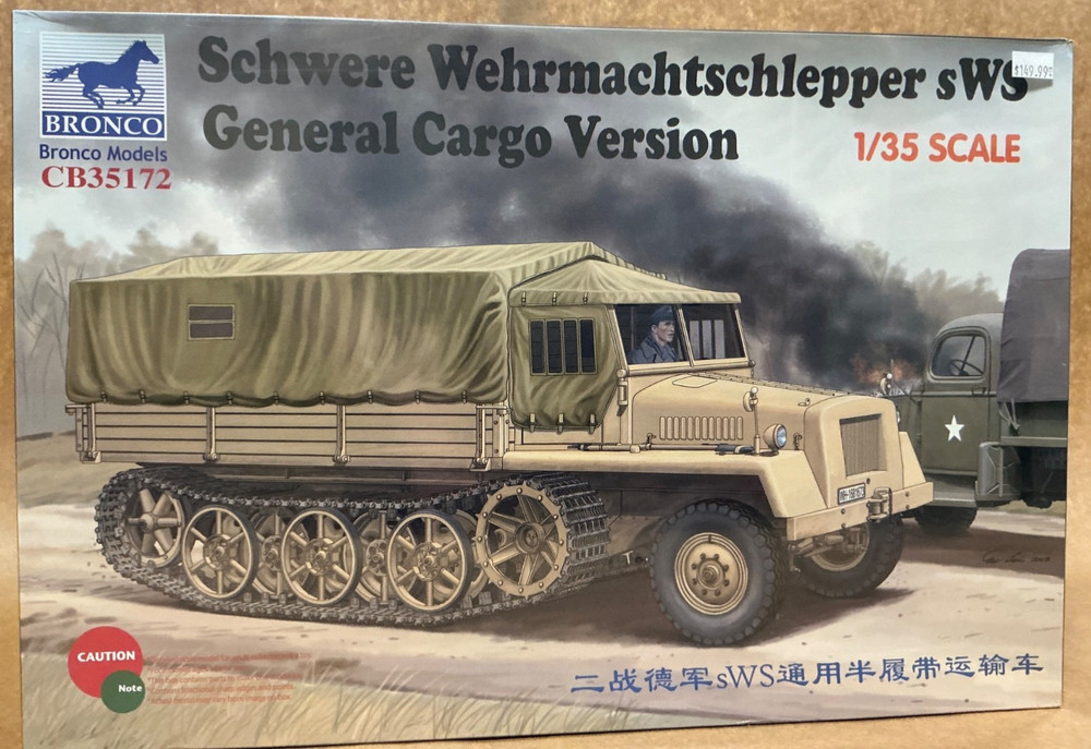 BRONCO CB35172 Schwere Wehrmachtschlepper sWS General Cargo Version Photo-Etched