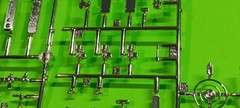 1947 Chevy Moebius Galaxie 1/25 Wayne Valve Cover Carbs Mirrors Chrome Trim