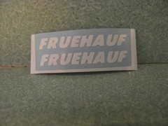 FRUEHAUF TAMIYA 1/14 SCALE TRAILER MUD FLAP VINYL DIE CUT DECALS 1:14