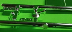 62 1962 Chevy Bel Air 1/25 AMT Bumpers Grill Mirror FLAWED Chrome See Pix