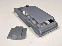 ABS-LIKE RESIN 3D PRINTED 1/25 1966 CHEVY II NOVA WAGON WITH COWL HOOD