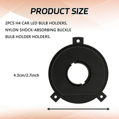 2PCS H4 LED Light Adapter Base Headlight Bulb Sockets Retainers Holder, LED Head
