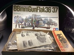 Tamiya 88mm Gun Flak 36/37 1/35 model kit. NIB never started, Kit #MM117-998