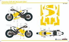 SK Decals 1:12 Scale Fiat Yamaha YZR-M1 Moto GP 2007 Decal Sheet #SK12001 Rossi