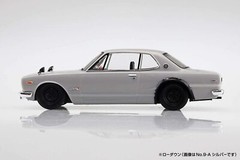 AOSHIMA 1/32 The Snap Kit Series Nissan Skyline 2000GT-R Silver Colored Kit