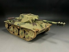 1/35 Built Amusing Hobby 35A019 WWII German Panzer 38D 8cm PAW 600 Tank Model