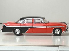 Jo-Han Reissue 1956 DeSoto Sedan Promo Car with Box, Red & Black