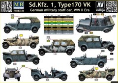 Master Box 3530 Sd. Kfz. 1 Type 170 VK, German Military Staff Car WW II Era 1/35