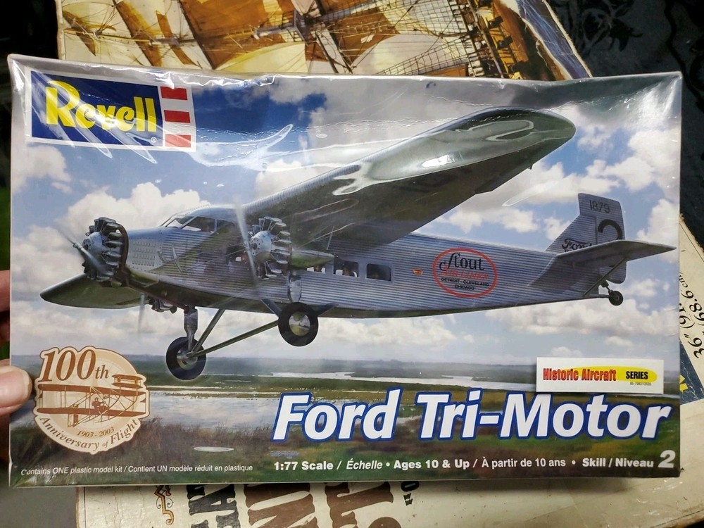 Revell Ford Tri-Motor 1:77 Scale Model Plane Kit Factory Sealed