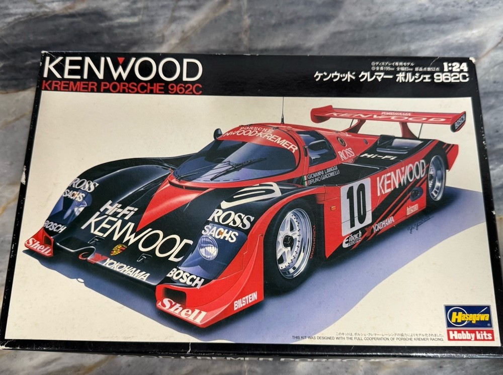 1/24 Hasegawa CC-13 Kremer Porsche 962C w/ Studio 27 1988 Kenwood Decals