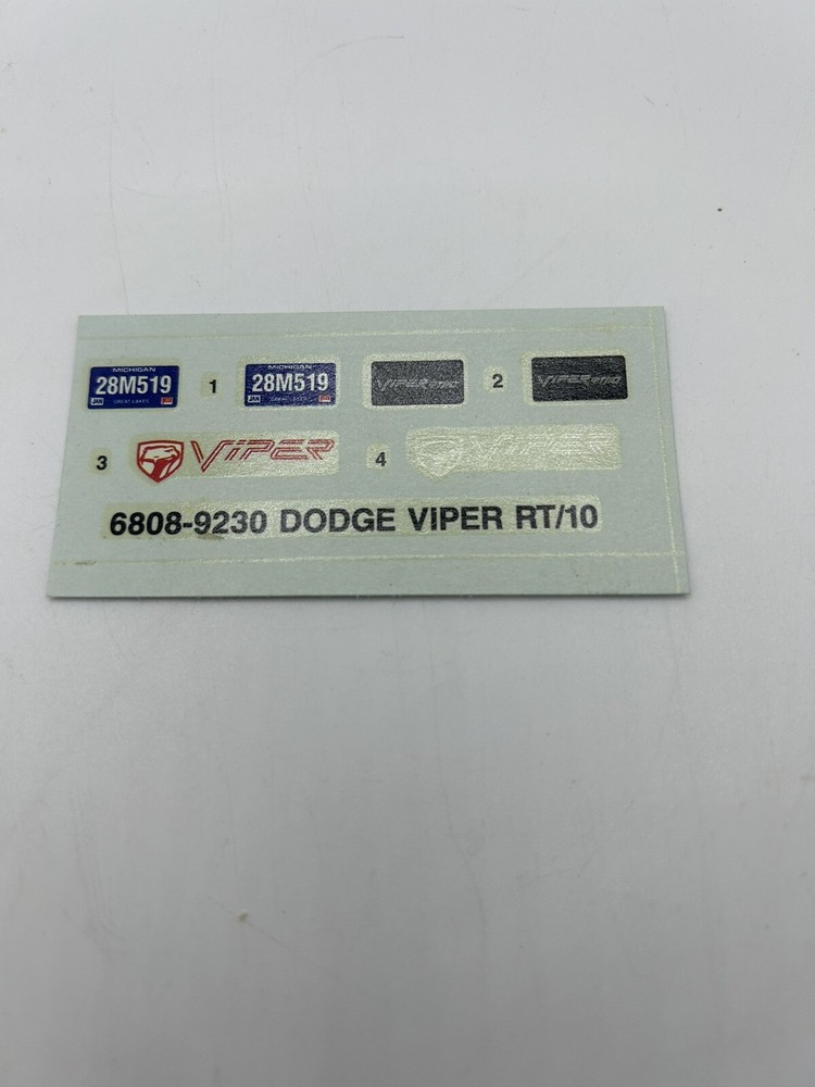 Original￼ AMT Ertl, monogram Revell original dodge viper RT 10 decals