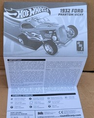AMT Hot Wheels 1932 Ford Phantom Vicky Opened All Parts Sealed 1:25 Kit #1313