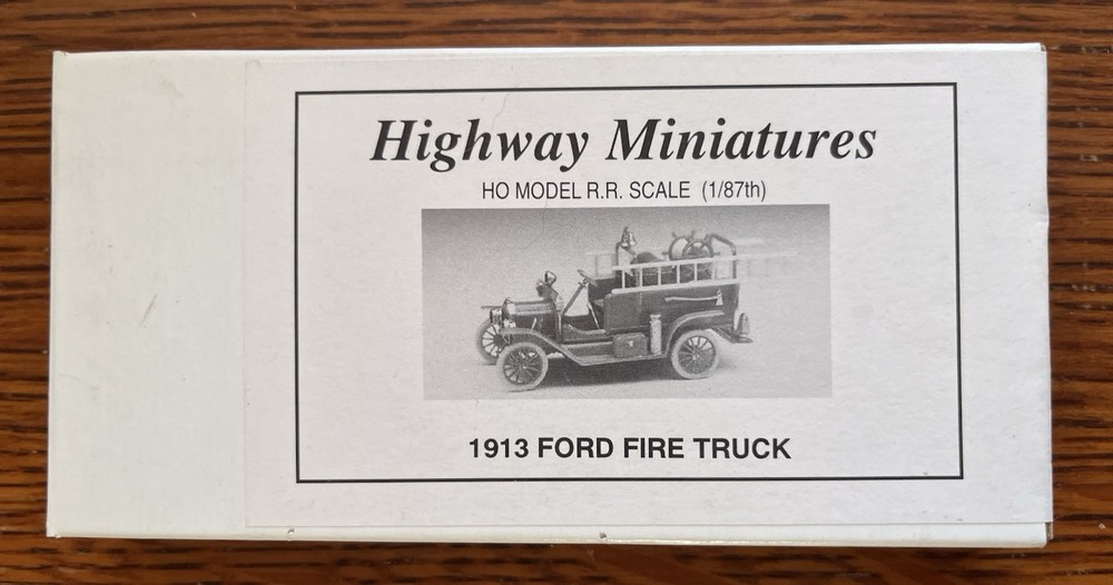 Jordan Products Highway Miniatures HO Model 1913 Ford Fire Truck 360-208 Vintage