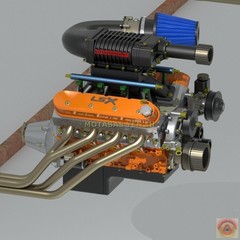 1:25-1:24 Scale Resin Chevy LSX 454/376 Supercharged Engine Kit