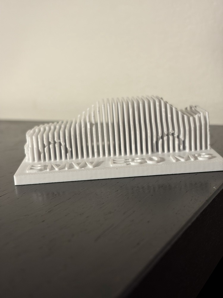 BMW E30 M3 1:48 White 3D Effect Plastic Car Sculpture Figurine Artwork