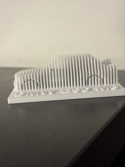 BMW E30 M3 1:48 White 3D Effect Plastic Car Sculpture Figurine Artwork