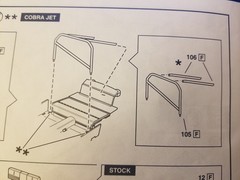 1968 Ford Mustang GT ROLL BAR from Revell 1:25 Model Kit 68
