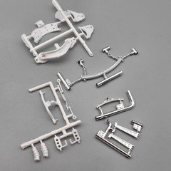 AMT 1/25 1955 55 Chevy Nomad Parts Kitbash Chrome Drag Front Suspension