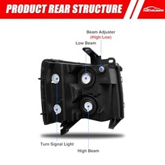 Chevy Silverado Headlight Assembly for 2007-2013 Chevy Silverado 1500/2007