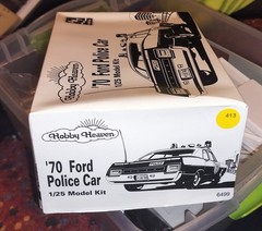 AMT Ertl ’70 Ford Police Car 1:25 Unassembled Model box only, Vintage 1995 6499