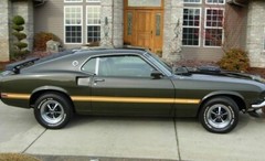 Fred Cady 40 1969 Mustang Mach 1 gold hood/side stripes 1/25 decal