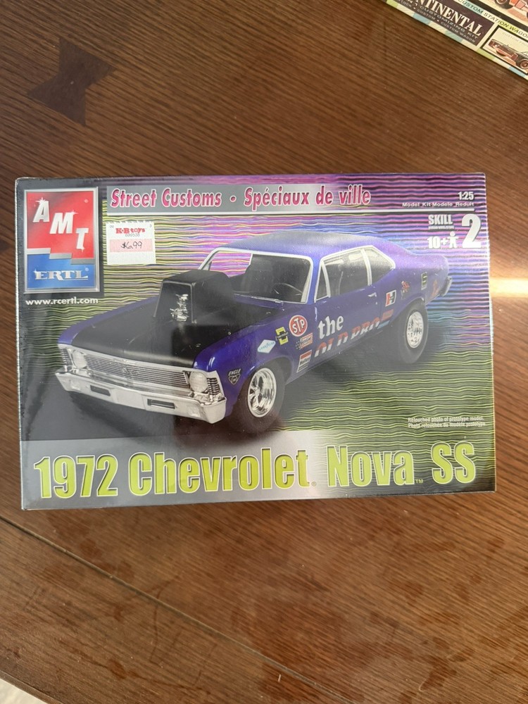 AMT 1972 Chevy Nova SS Model Car Kit Sealed 1:25