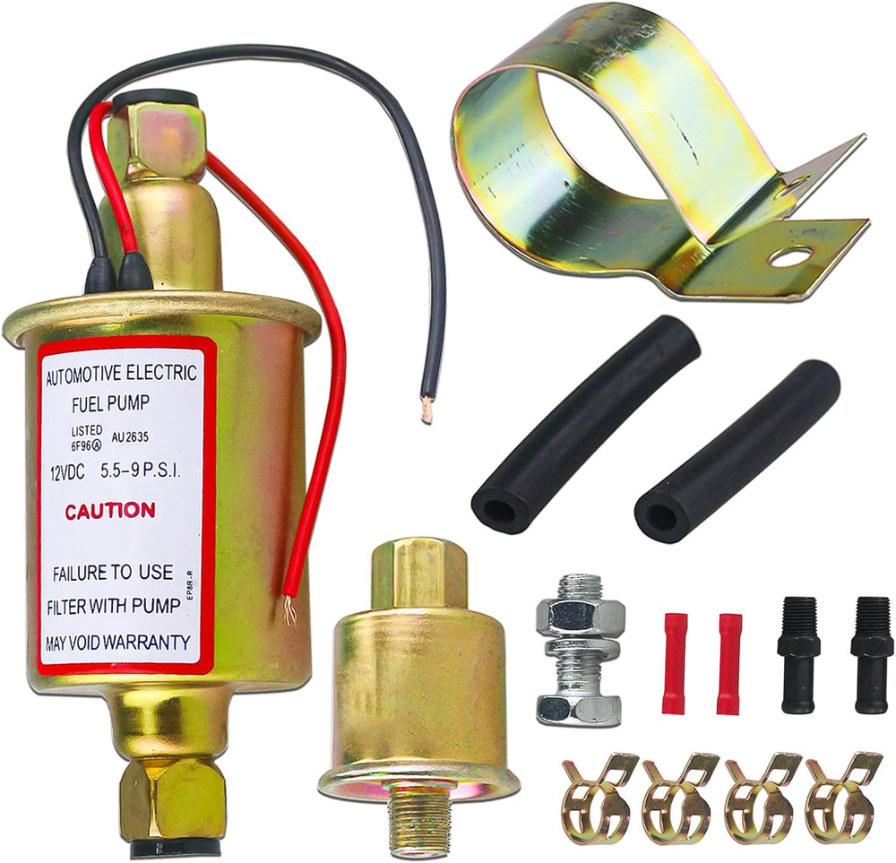 Universal Electric Fuel Pump 5-9 PSI 30GPH 12V DC E8012S Gasoline and Diesel Fue